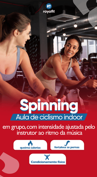 Aula de Spinning na Rayafit