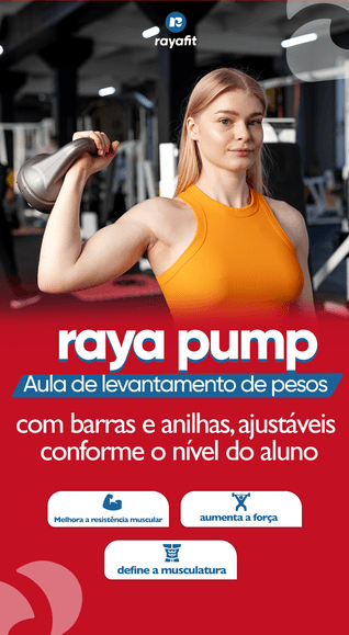 Aula Raya Pump, levantamento de pesos